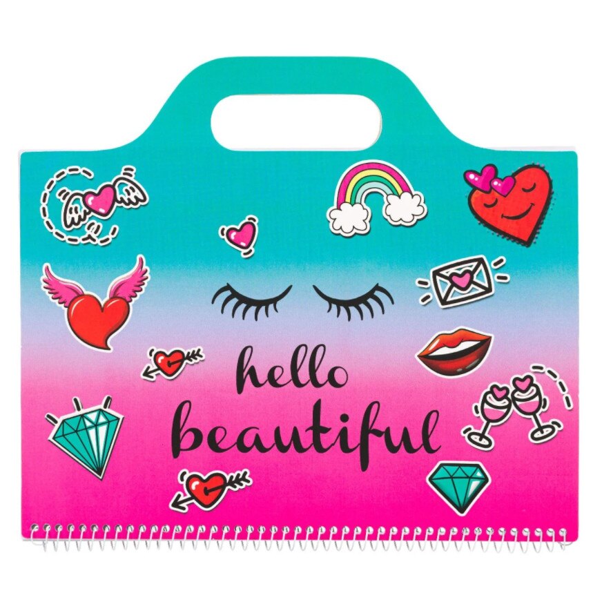 Bloc desen, Zola, coperta cu model hello beautiful , 50 file