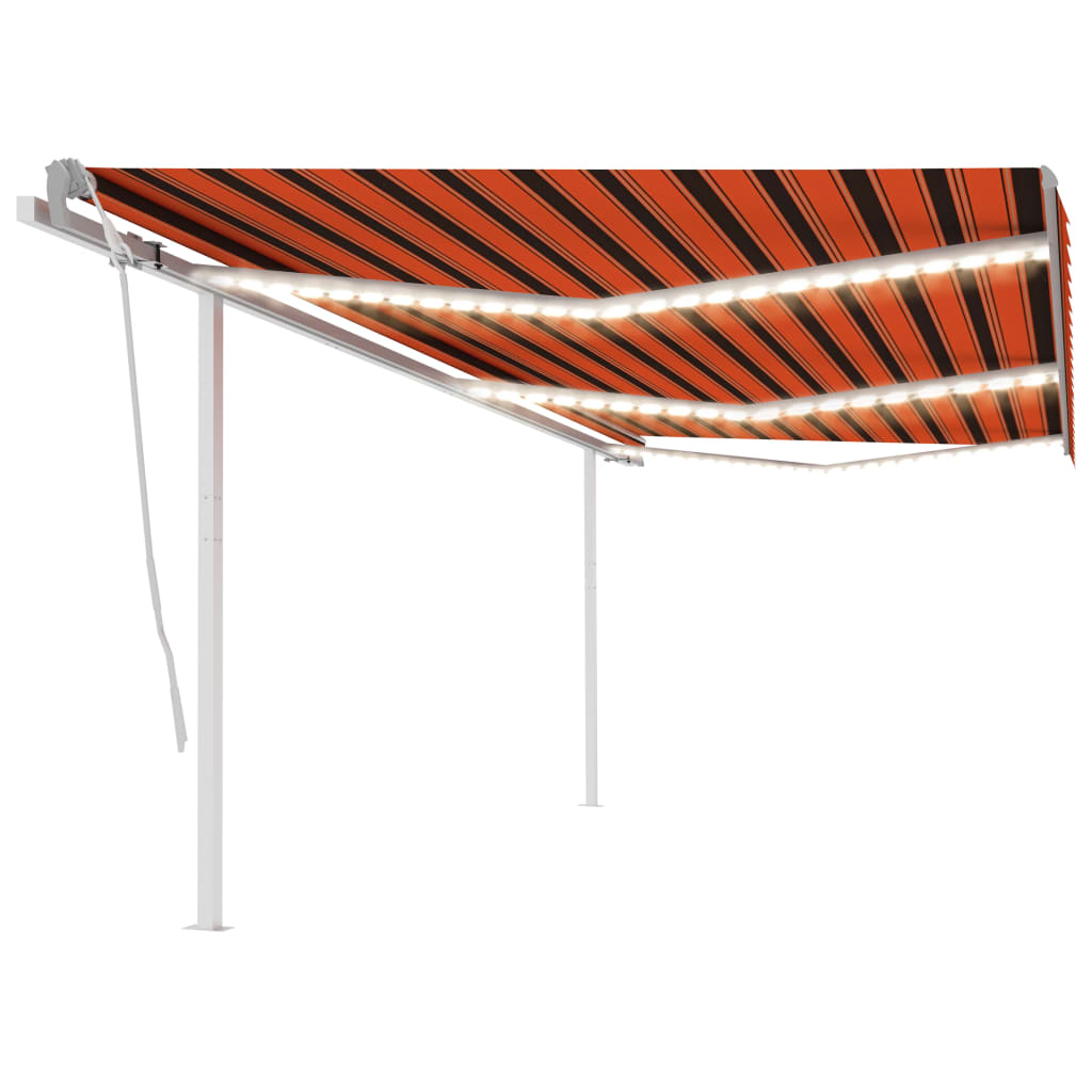 Copertina retractabila vidaXL, Tesatura, 6 x 3 m, Portocaliu