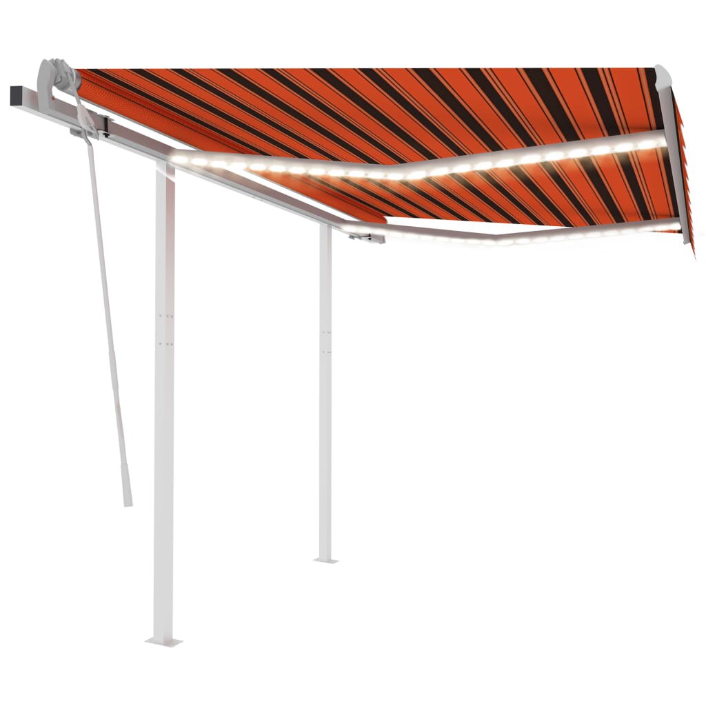 Copertina retractabila vidaXL, Tesatura, 3.5 x 2.5 m, Portocaliu