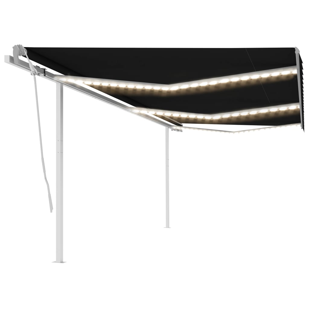 Copertina retractabila vidaXL, Tesatura, 6 x 3.5 m, Antracit