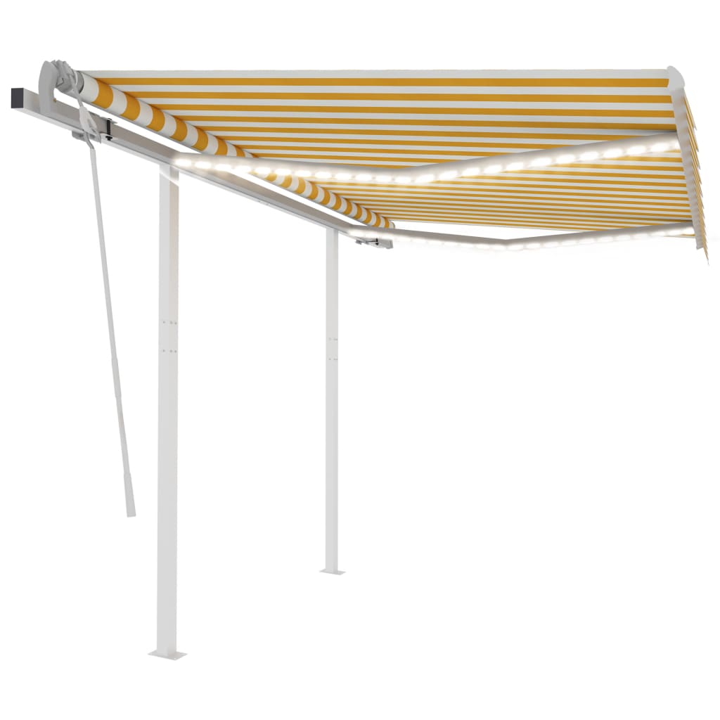 Copertina retractabila vidaXL, Tesatura, 3 x 2.5 m, Galben