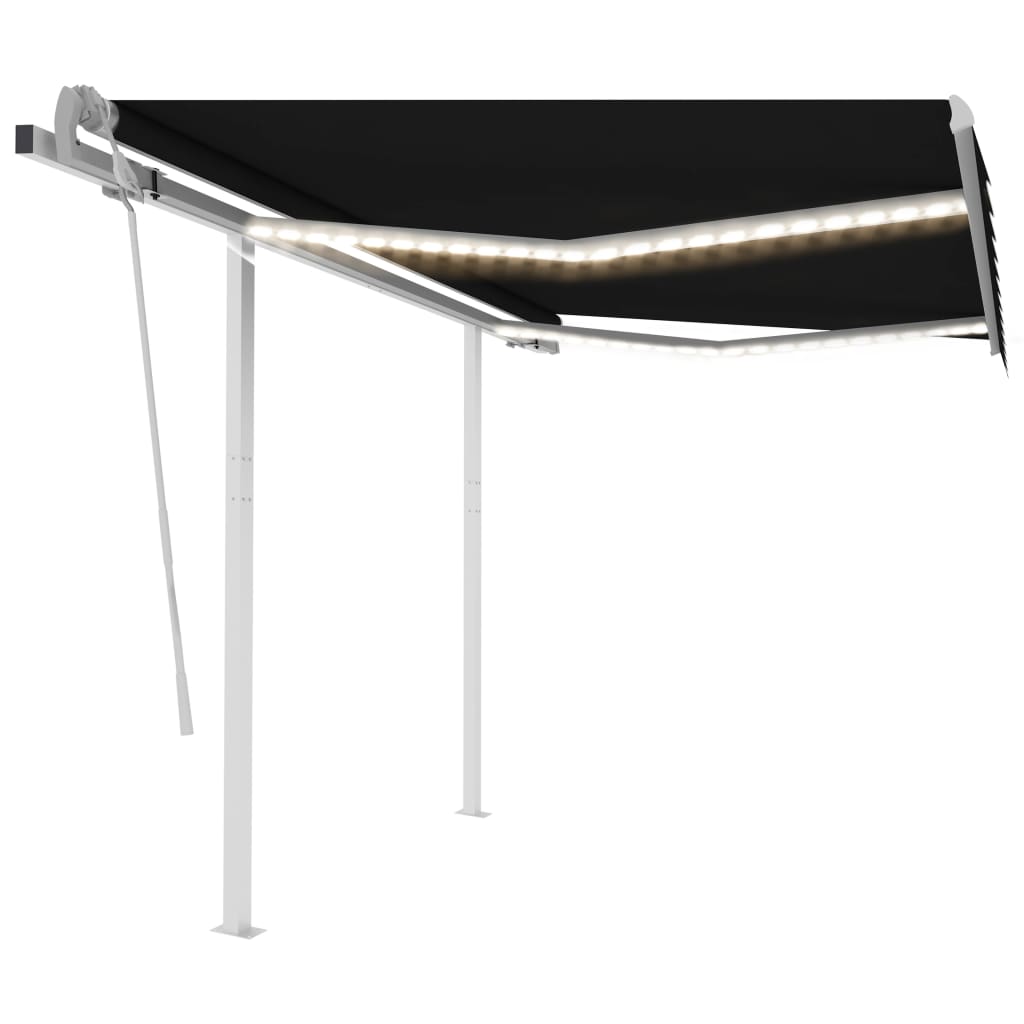Copertina retractabila vidaXL, Tesatura, 3 x 2.5 m, Antracit
