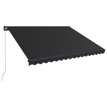 Copertina retractabila manual, antracit, 400 x 300 cm 3051239 Copertina retractabila manual, antracit, 400 x 300 cm 3051239