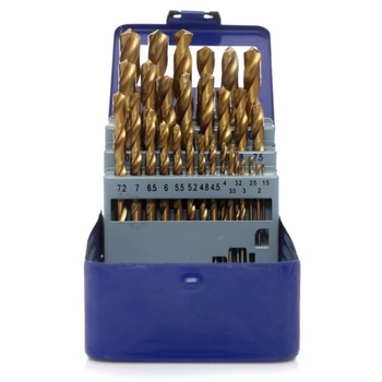 Set 29 buc bughiu, Tagred, 1.5-12,7 mm din otel HSS, acoperit cu nitrura de titan Set 29 buc bughiu, Tagred, 1.5-12,7 mm din otel HSS, acoperit cu nitrura de titan