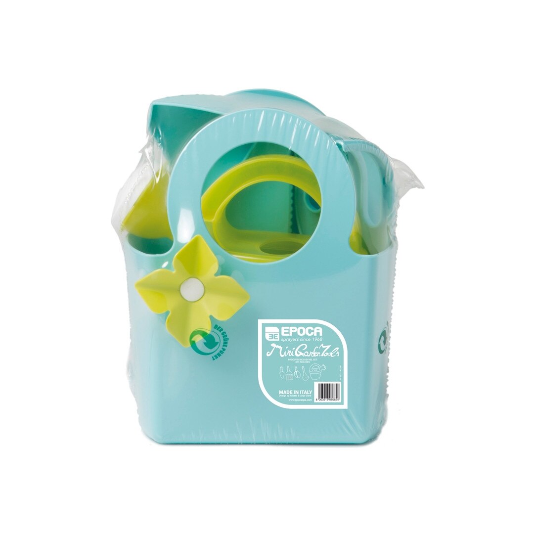 Set unelte copii MINI GARDEN Epoca, plastic rezistent, Aquamarin
