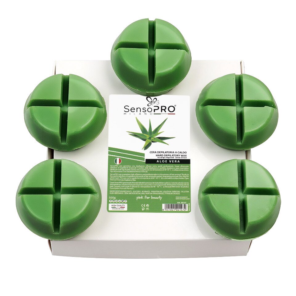 Ceara Epilat Refolosibila, SensoPRO, Aloe Vera, 500g