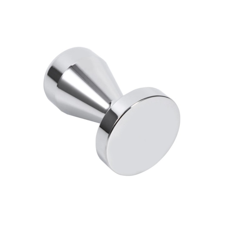 Tamper/presa inox pentru cafea, baza 57.5 mm, argintiu