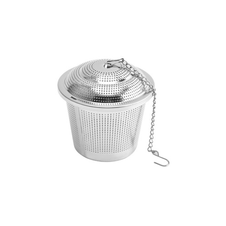 Infuzor ceai, size M - 5 x 5 cm, grosime 0.44 mm, inox, argintiu