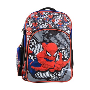 Ghiozdan Clasa 1/4 Spiderman Rosu cu Negru Ghiozdan Clasa 1/4 Spiderman Rosu cu Negru