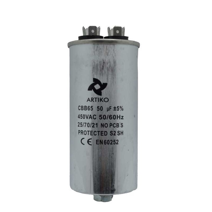 Condensator Pornire Motor, CBB65, 50uF(MFD), 370 VAC
