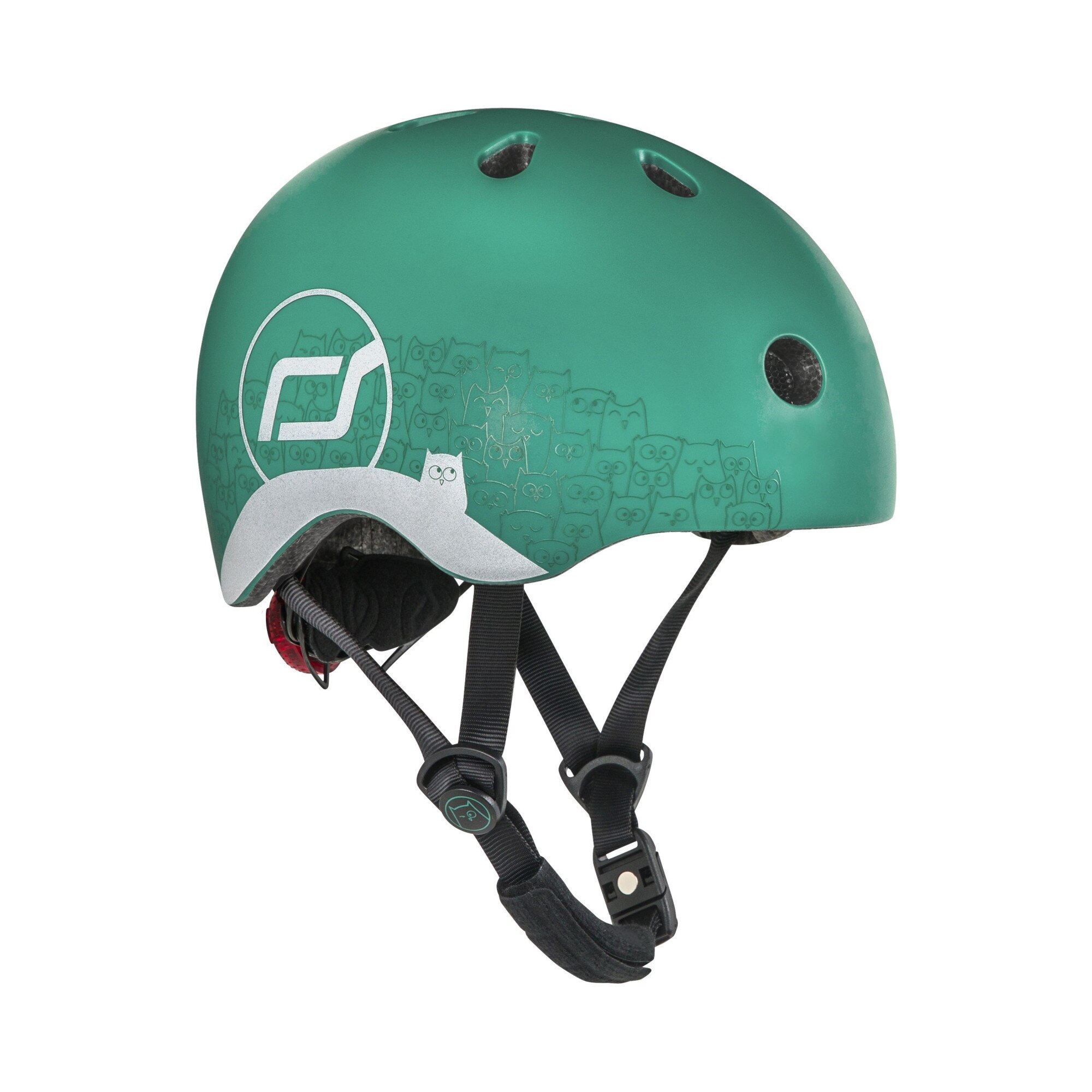Casca de protectie pentru copii, Scoot & Ride, sistem de reglare, 1 an+, Forest, Reflectorizanta