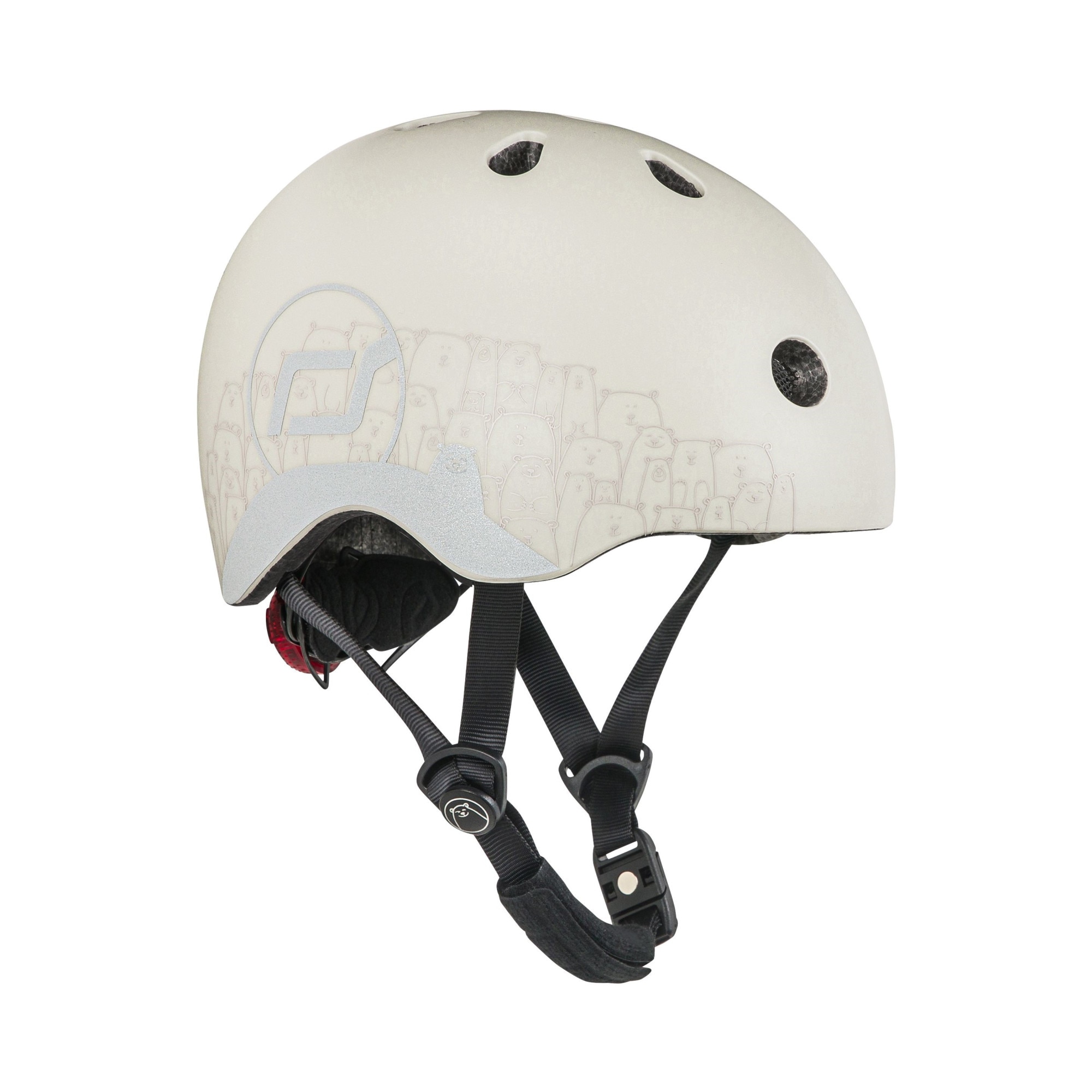Casca de protectie pentru copii, Scoot & Ride, sistem de reglare, 1 an+, Ash, Reflectorizanta