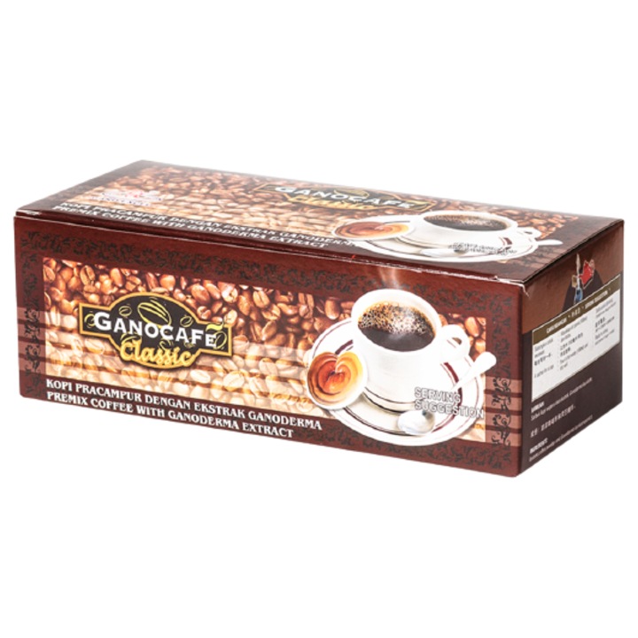 Cafea cu Ganoderma Gano Cafe Classic, Gano Excel, 30 pliculete, pudra, administrare orala