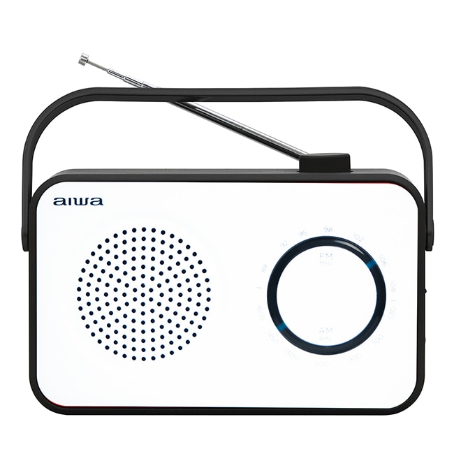 Radio Portabil AM/FM, R-190BW, Antena telescopica, Alb/Negru