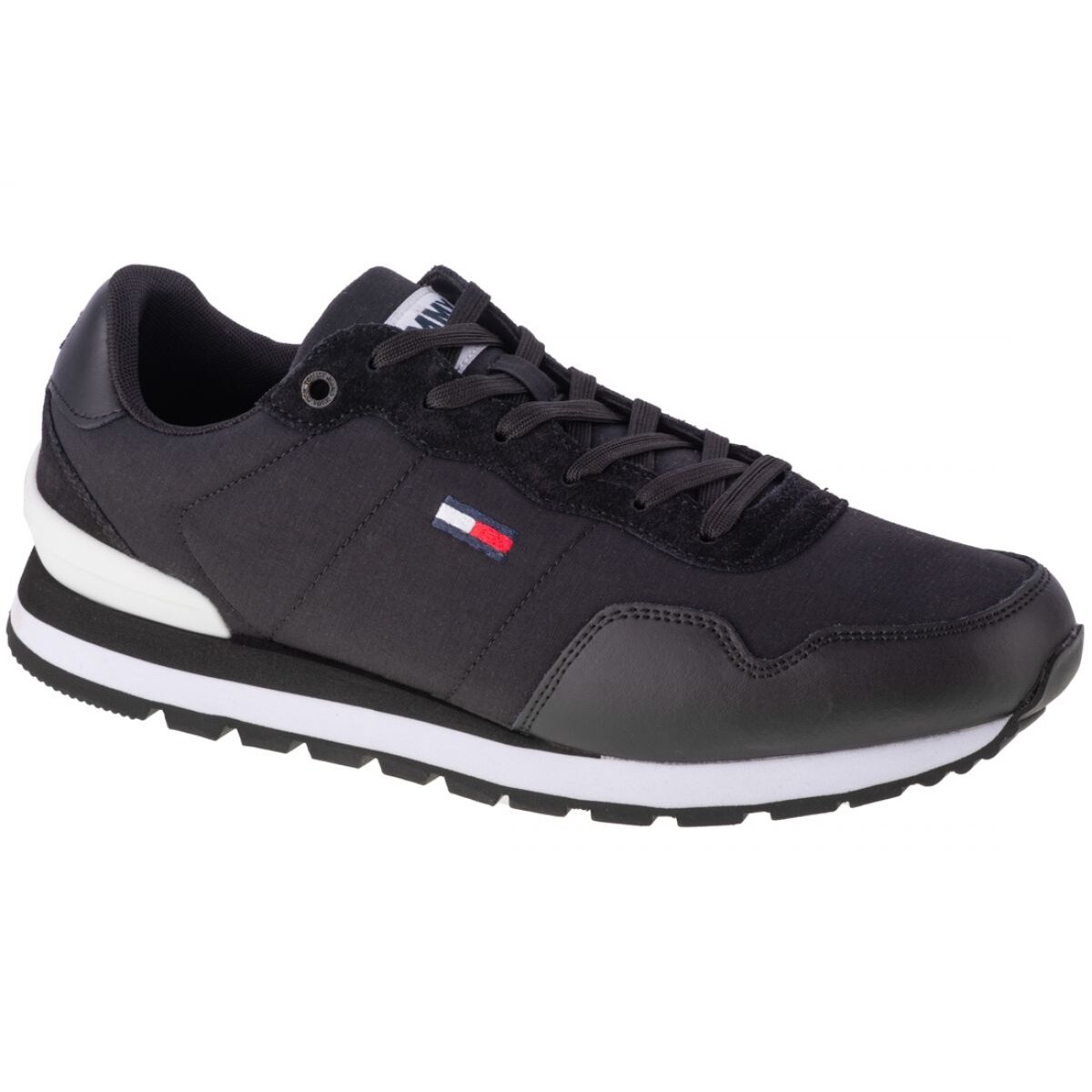 Pantofi sport barbati, Tommy Hilfiger, BM100300, Negru, EU 44