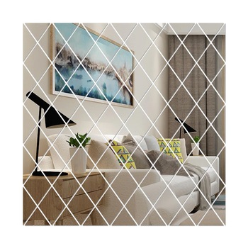 Set 32 Oglinzi Acrilice Diamant Romb Sticker Auto-adeziv Decorativ pentru Baie Living si Bucatarie 50 x 100 cm, MyStyle® Set 32 Oglinzi Acrilice Diamant Romb Sticker Auto-adeziv Decorativ pentru Baie Living si Bucatarie 50 x 100 cm, MyStyle®