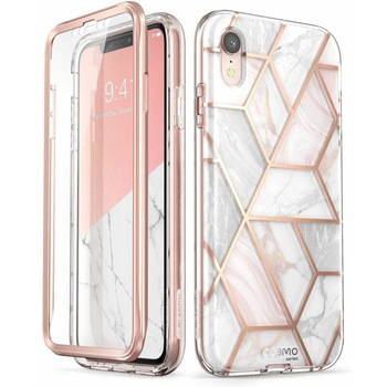 Husa premium compatibila cu iPhone XR din silicon moale, design extravagant, i-Blason, roz Husa premium compatibila cu iPhone XR din silicon moale, design extravagant, i-Blason, roz