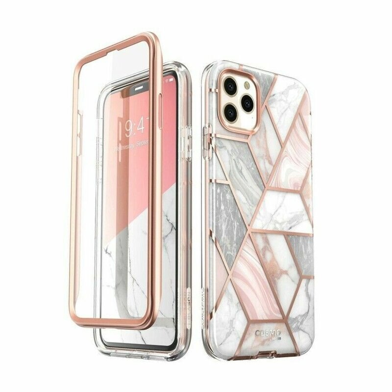 Husa premium compatibila cu iPhone 11 Pro din silicon moale, design extravagant, i-Blason, roz