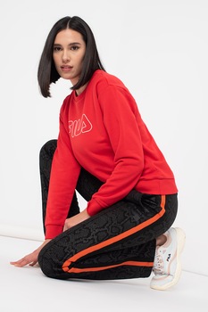 Fila, Pantaloni sport cu imprimeu Pandora, Negru/Gri Fila, Pantaloni sport cu imprimeu Pandora, Negru/Gri