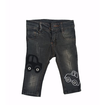 Blugi skinny elastici baieti cu masinute Blugi skinny elastici baieti cu masinute