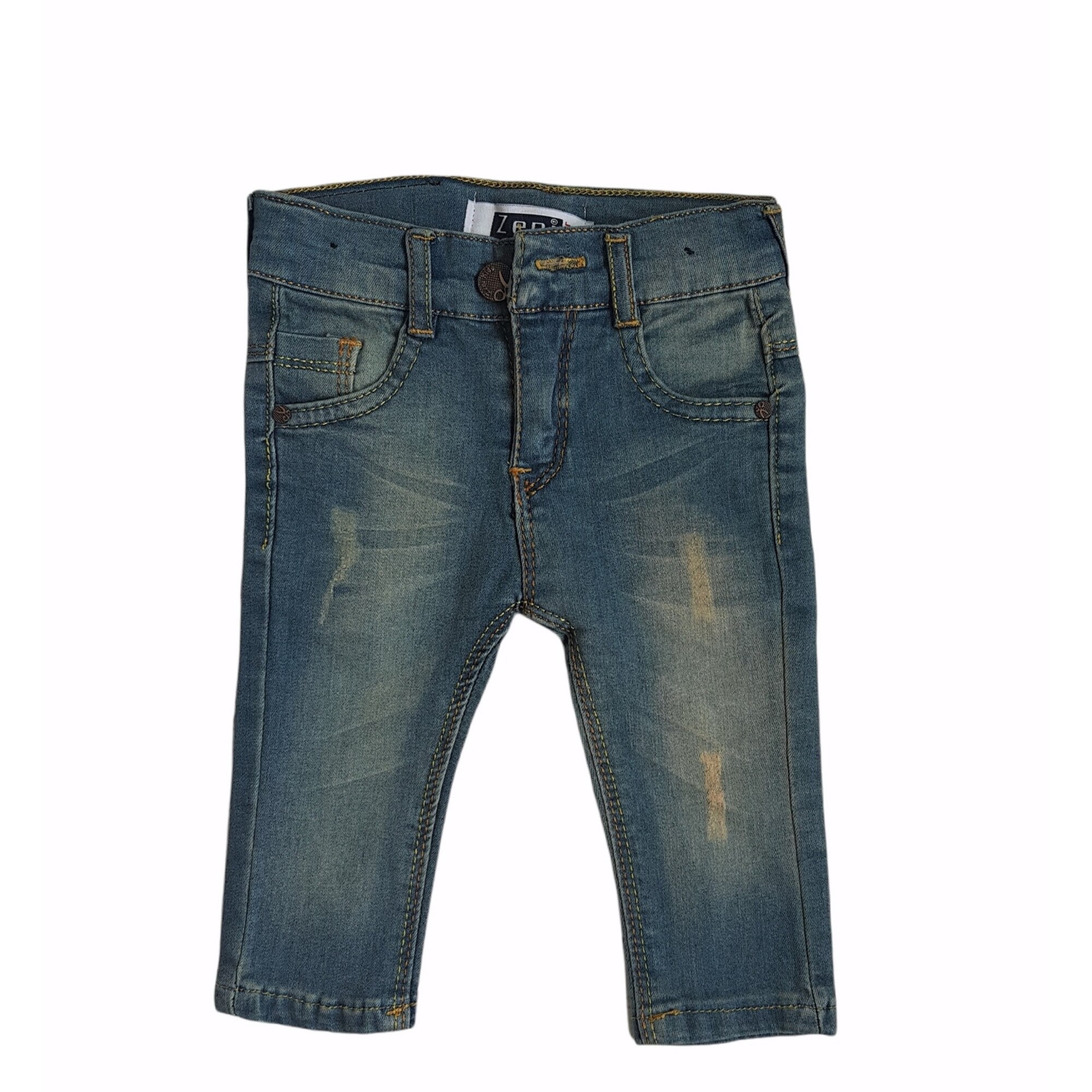 Blugi skinny elastici baieti, model prespalat