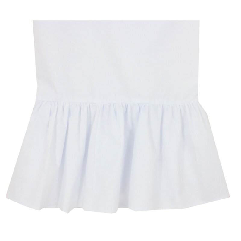 Cearceaf Prichindel, patut 120x60 cm, volanas, alb