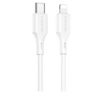 Cablu de date/incarcare Borofone, BX49 USB Type-C to Lightning, Alb Cablu de date/incarcare Borofone, BX49 USB Type-C to Lightning, Alb