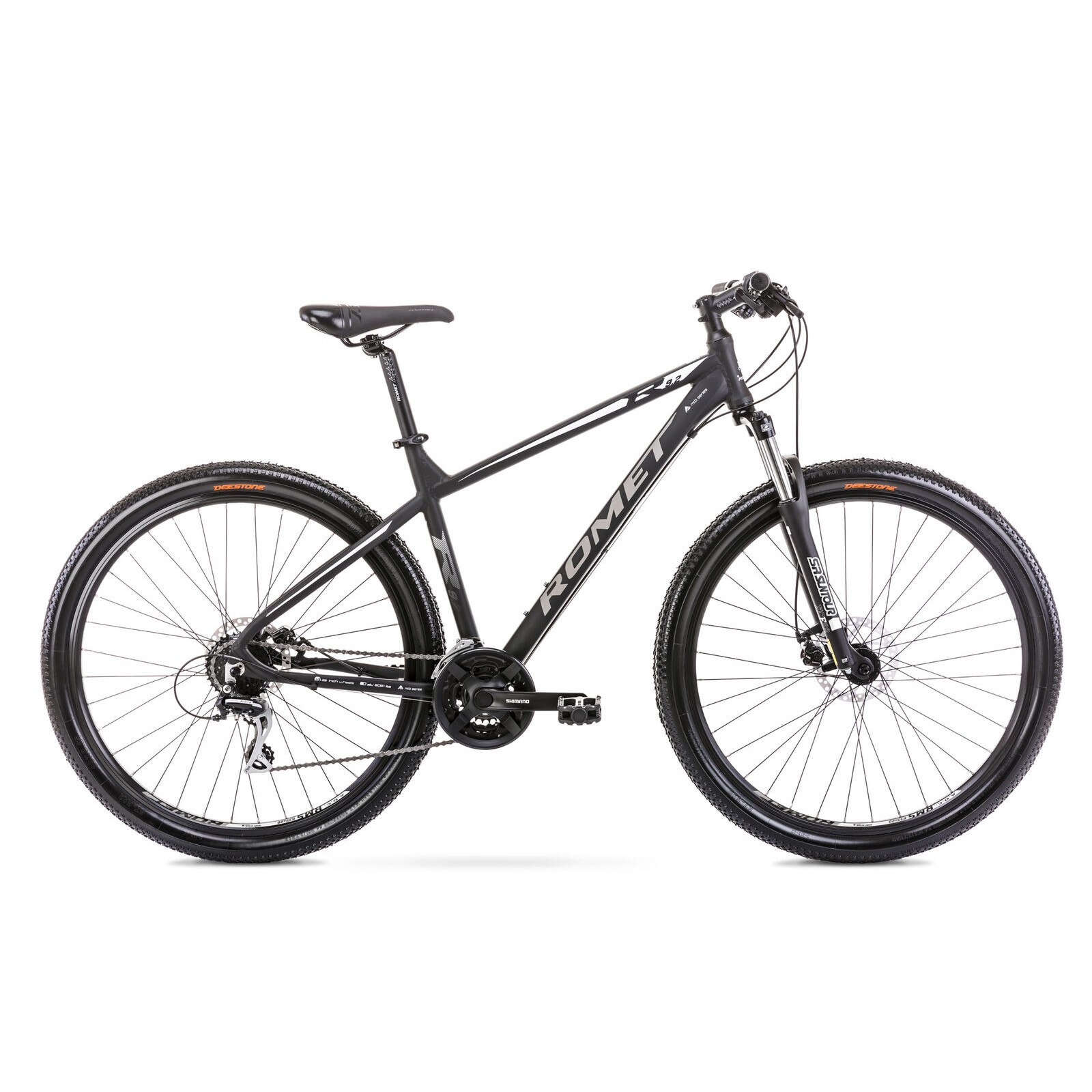 Bicicleta de munte pentru barbati Romet Rambler R9.2 L/19 Negru/Alb 2021