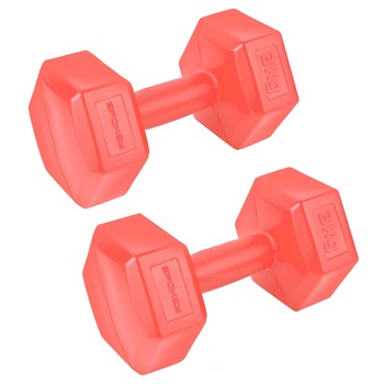 Set de gantere hexagonale Spokey Monster II 2x3kg, Rosu Set de gantere hexagonale Spokey Monster II 2x3kg, Rosu