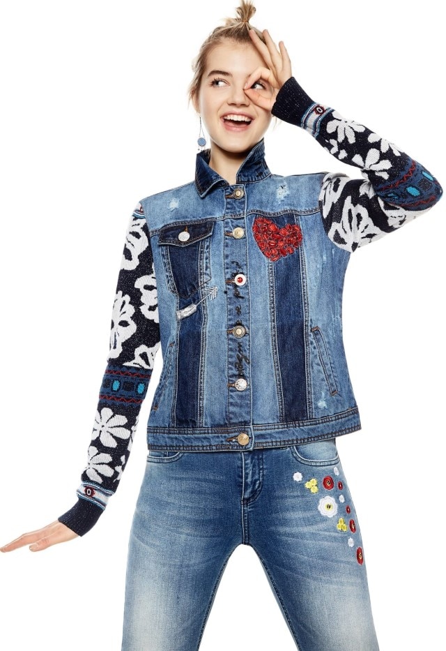 Geaca Desigual 18SWED38, Albastru, XS