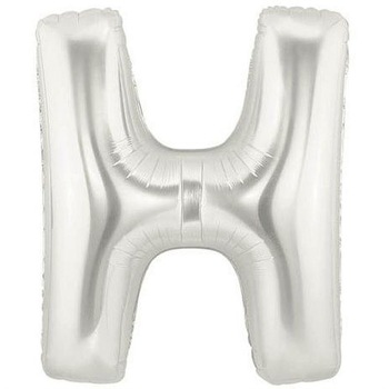 Balon folie litera H mare argintie (Silver), 86 cm, Amscan 32960 Balon folie litera H mare argintie (Silver), 86 cm, Amscan 32960