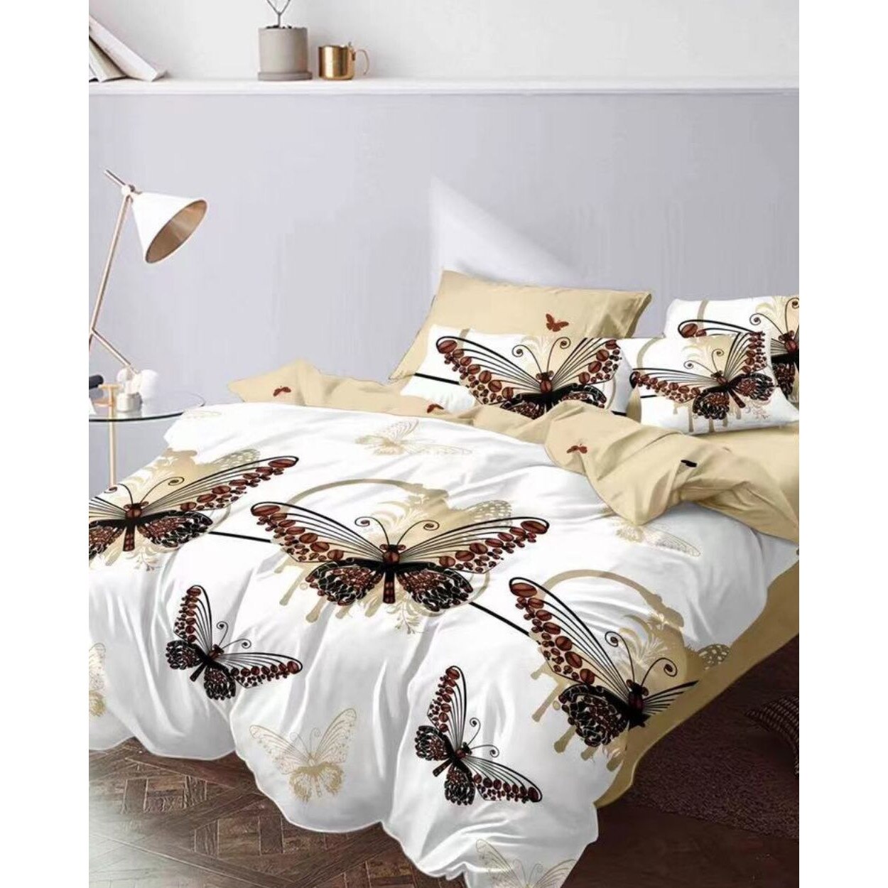 Set Lenjerie Finet Satinat, 6 Piese, Pat 2 Persoane, Elegant Pucioasa, FNM-212