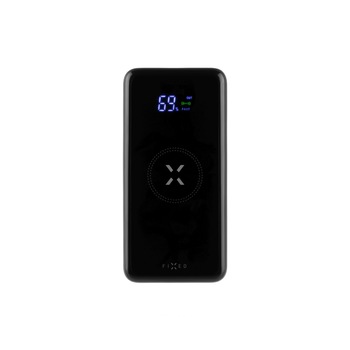 Baterie externa, powerbank, Apple MagSafe, FIXED, 10000 mAH, 1x USB-A, 1x USB-C, 20W PD charge, negru Baterie externa, powerbank, Apple MagSafe, FIXED, 10000 mAH, 1x USB-A, 1x USB-C, 20W PD charge, negru