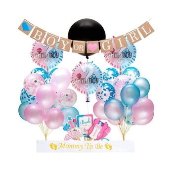 Set 55 baloane si accesorii pentru asteptarea bebelusului boy or girl Set 55 baloane si accesorii pentru asteptarea bebelusului boy or girl