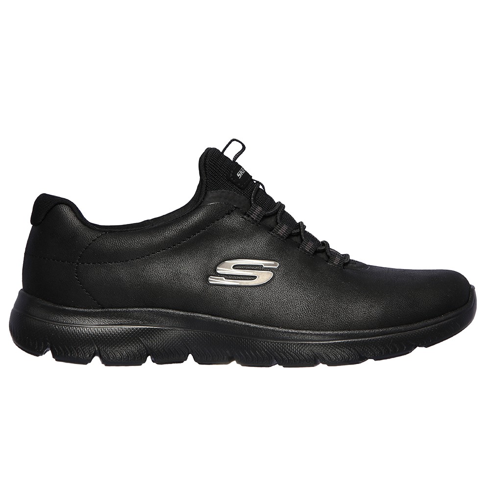 Pantofi sport Skechers Oh So Smoth, Material sintetic, Negru, Negru