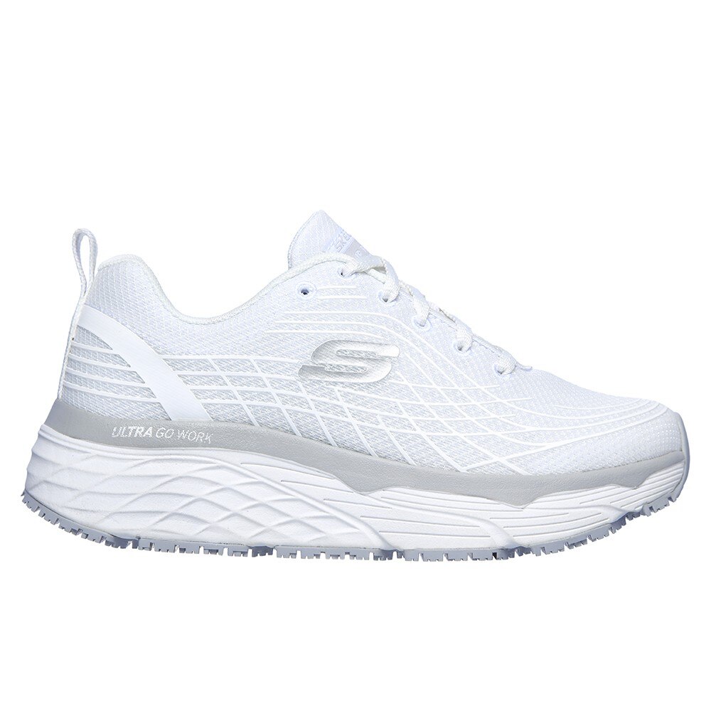 Pantofi sport dama Skechers Work Relaxed Fit®, Textil, Alb, Alb