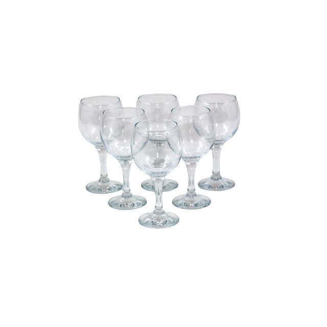 Set 6 pahare Bistro cu picior, 6 buc, sticla, 0.29 l