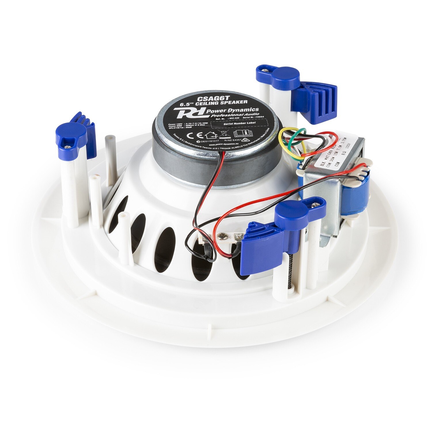 Difuzor de tavan, 2 cai, 100V, 30W, 6.5", Power Dynamics CSAG6T