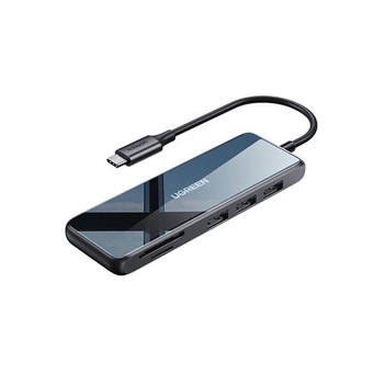 Hub Multiport 6 in 1 Ugreen CM314, USB Type-C la HDMI 4K@60Hz, USB 3.0, Card Reader, Negru Hub Multiport 6 in 1 Ugreen CM314, USB Type-C la HDMI 4K@60Hz, USB 3.0, Card Reader, Negru
