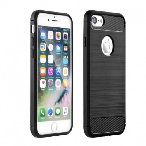 Husa pentru APPLE iPhone SE 2 (2020) / 7 / 8 - Carbon (Negru) FORCELL