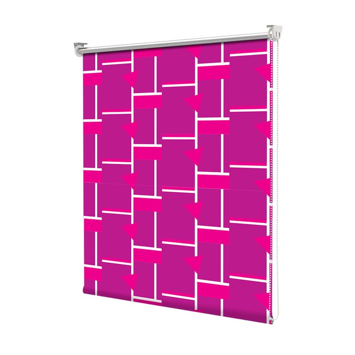 Roleta Art Shade tip Jaluzea cu Rulou si sistem inclus, Art Star, Aglomerare de cercuri unite, Pattern, Decoratiuni, Latime 85 cm x Inaltime 190 cm