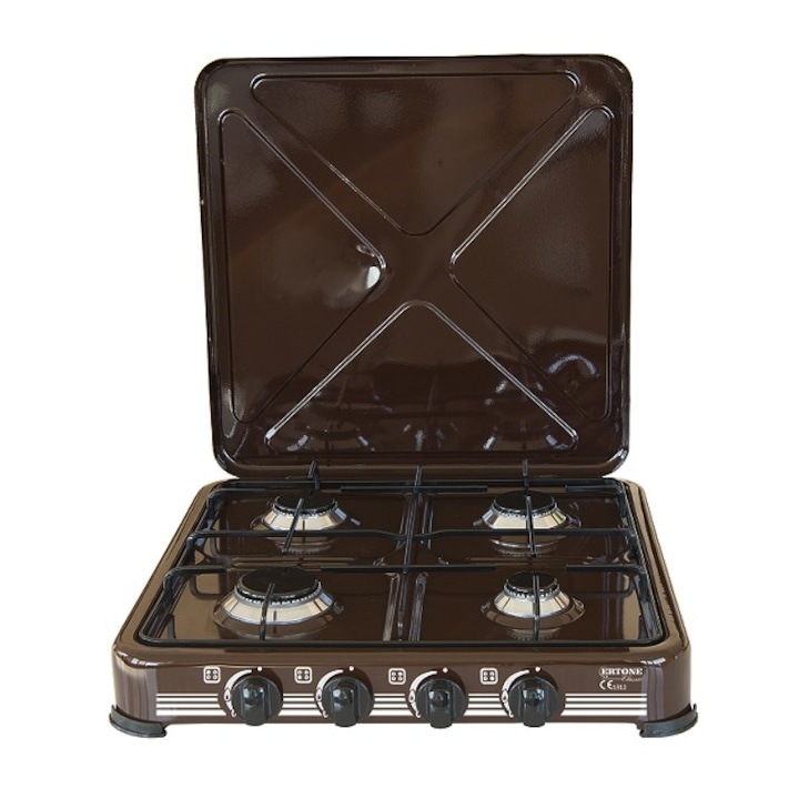 Печка с 4 котлона Ertone, ERT-MN 209, Кафяв