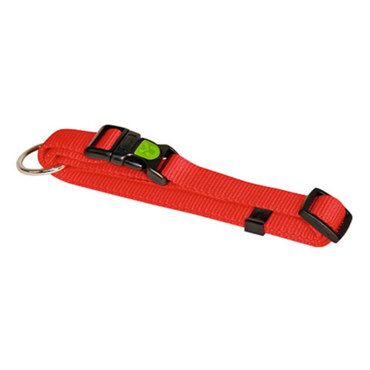 Zgarda de naylon ajustabila, Kerbl Miami, 45-65cm/25mm, Rosu