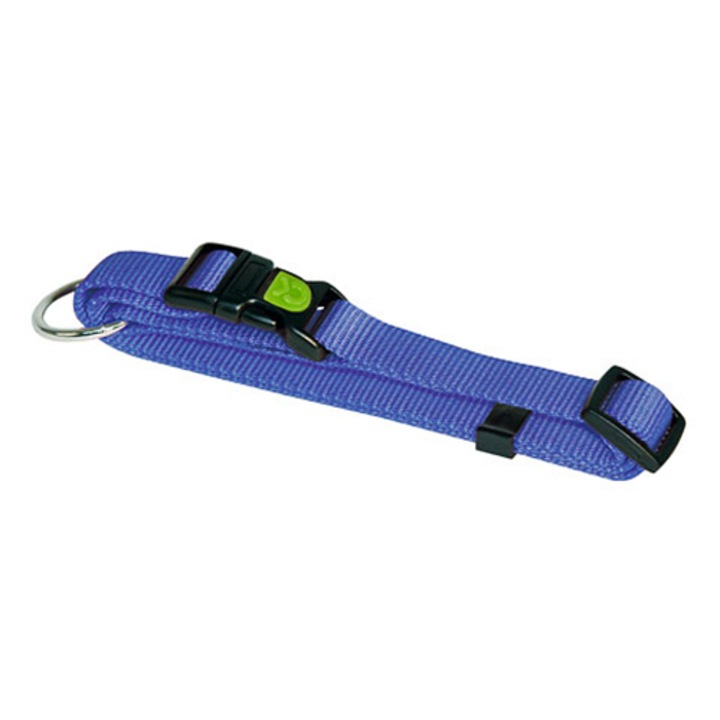 Zgarda de naylon ajustabila, Kerbl Miami, 45-65cm/25mm, Bleu