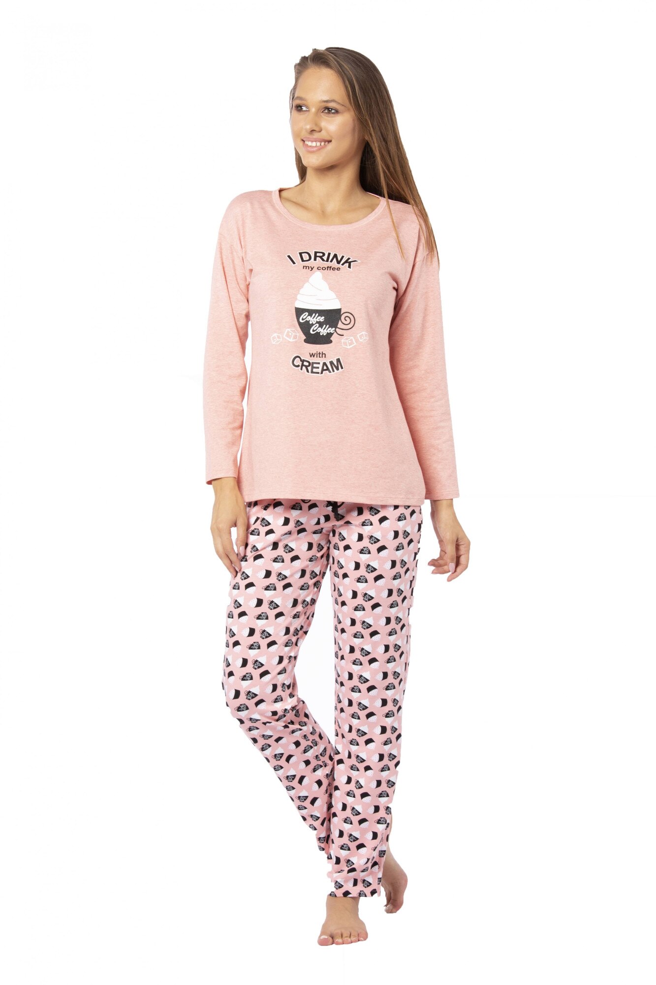 Pijamale pentru femei PFI386, Crem