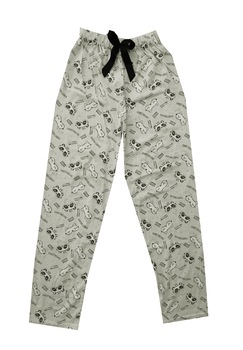 Pantaloni lungi de pijama,imprimeu good night, Verde deschis Pantaloni lungi de pijama,imprimeu good night, Verde deschis