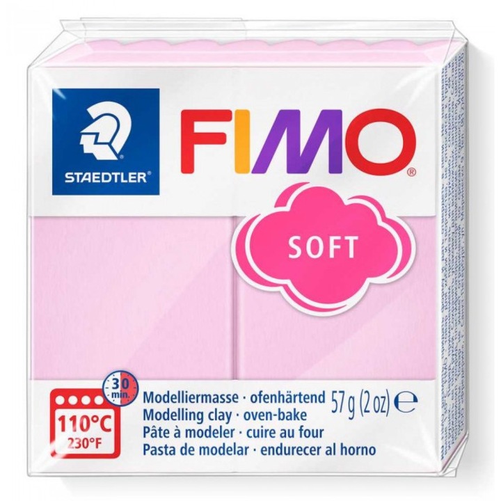 Pasta polimerica FIMO Soft 57g Roz Pastel