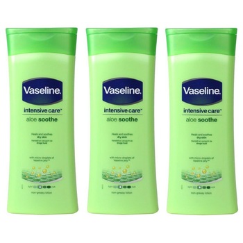 Pachet 3x Lotiune de corp Vaseline Aloe Soothe, 400 ml Pachet 3x Lotiune de corp Vaseline Aloe Soothe, 400 ml