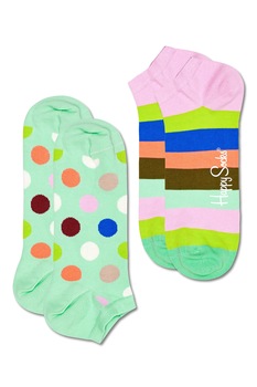 Happy Socks, Set de sosete pana la glezna, unisex, cu imprimeu - 2 perechi, Multicolora, 41-46 Happy Socks, Set de sosete pana la glezna, unisex, cu imprimeu - 2 perechi, Multicolora, 41-46