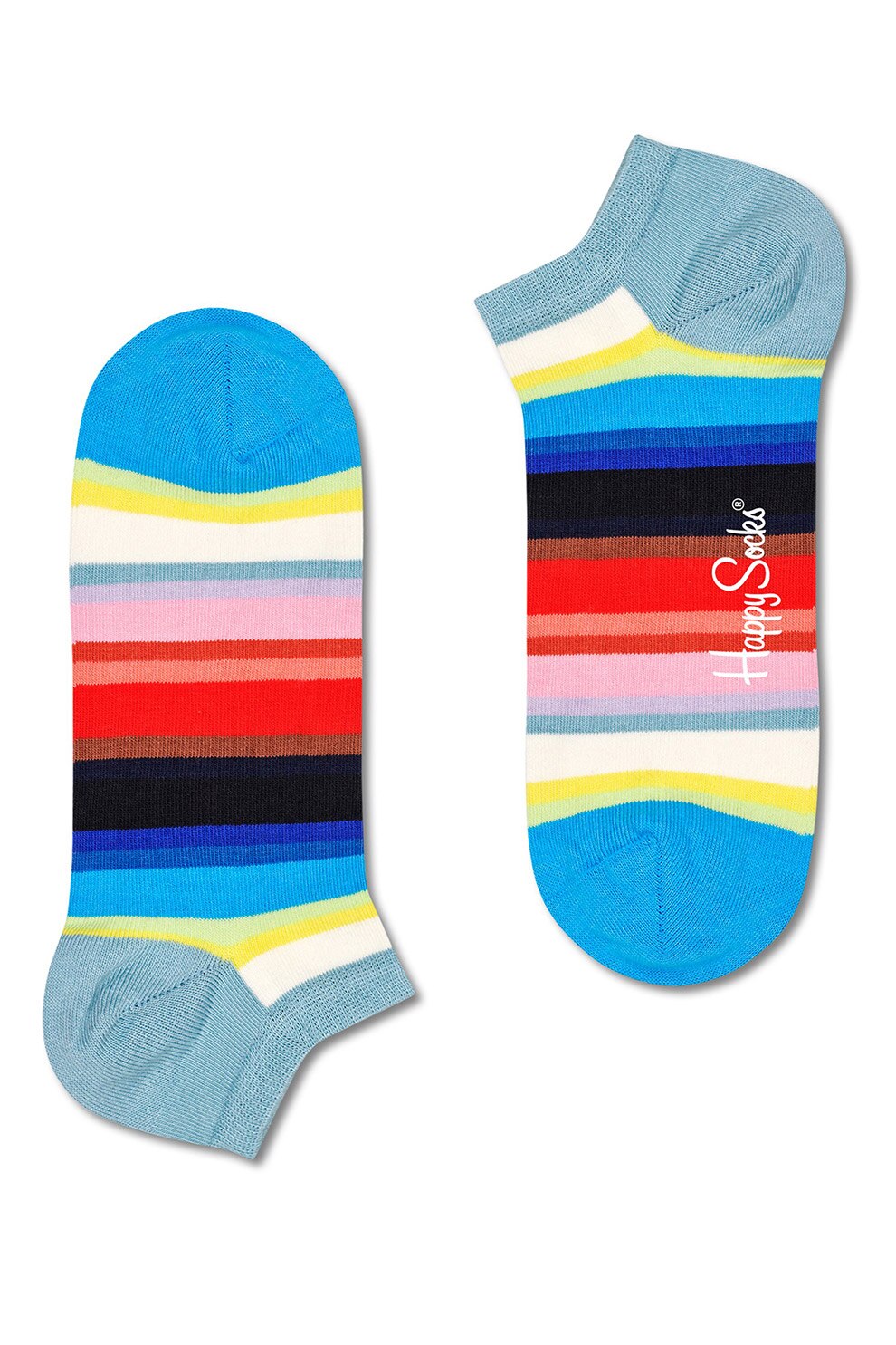 Happy Socks, Sosete unisex scurte in dungi, Multicolora